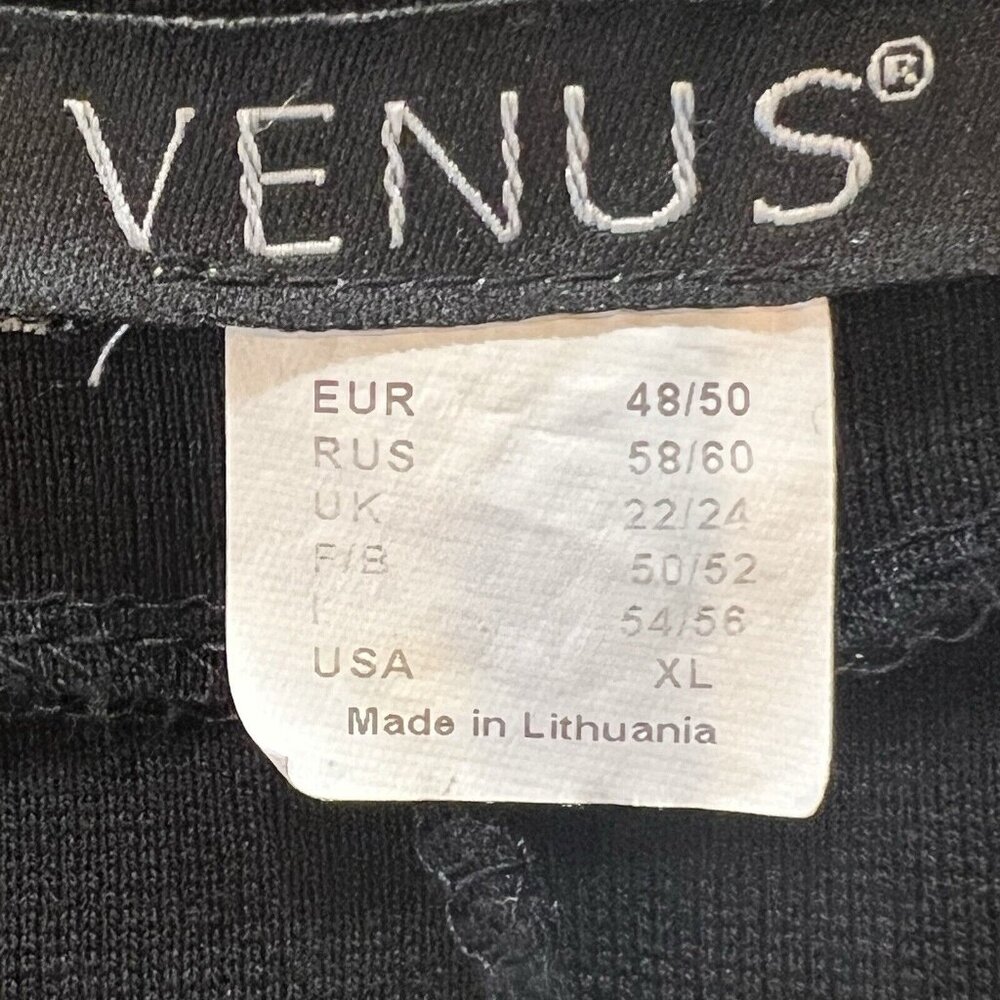 Venus Black Dress Women's Size XL X-Large White Long Sleeves Classic LBD - Picture 11 of 14